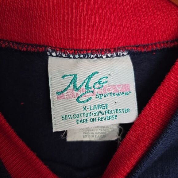 Vintage Cat Kitty Mouse Heart Womens Sweatshirt Grannycore Y2k 90s XL Navy Blue - Picture 4 of 8